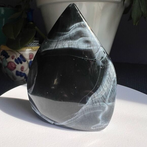 Black Agate Crystal Tear‎ Drop (3) - Picture 16 of 16